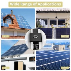 10pcs Solar Panels Centre Clamps, Aluminium T-Shaped Mid Clamps 30mm/35mm Sol…