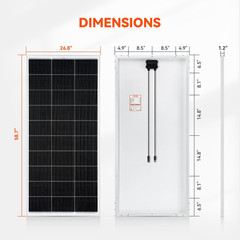 200 Watt 12 Volt 18BB Cell Monocrystalline Solar Panel N-Type Cells High Efficie
