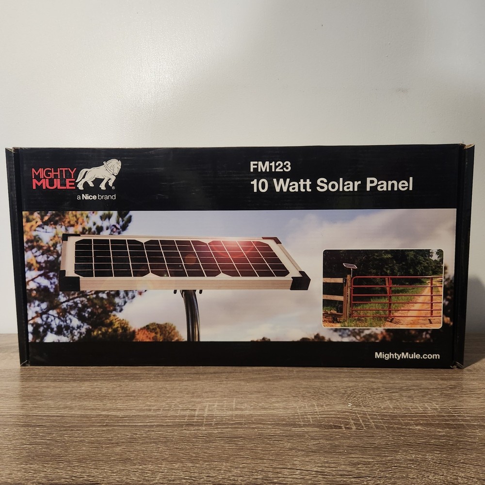 10 Watt Solar Panel Kit For Mighty Mule FM200 FM500 FM502 MM371 Replace FM123