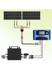 Solar Connectors for 3 Panels Waterproof Y Branch Parallel Adapter Cable(2 Pack)