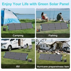 110W 220W Portable Solar Panel Charger USB-C QC3.0 for Camping RV Power Station