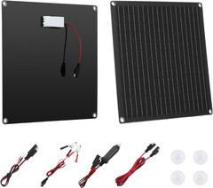 20W 12V Solar Panel Battery Charger, Solar Battery Trickle Charger Maintainer wi