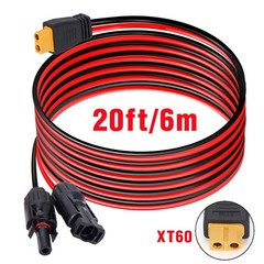 20ft/6m XT60 to Solar Panel Connector Extension Cable For Portable Power Station