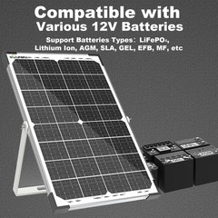 Efficient 30W Solar Panel Kit w/ 10A MPPT Controller for Car, RV & Boat Charging