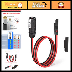 2 Pin Power Industrial Circular Connector 10AWG Solar Plug to SAE Adapter for RV