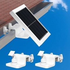 2 Pack Adjustable Gutter Mount for Solar Panels – Compatible with Ring, Arlo, Eu
