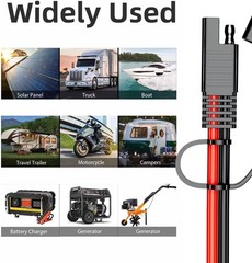 10FT SAE Extension Cable with Dust Cap – Compatible with Most Outdoor Devices