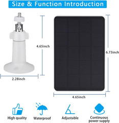 Solar Panel Pack for Wireless Security Camera Outdoor Compatible with Wyze