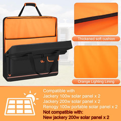 Solar Panel Storage Bag Compatible with Jackery SolarSaga 100W 100X 200W Orange