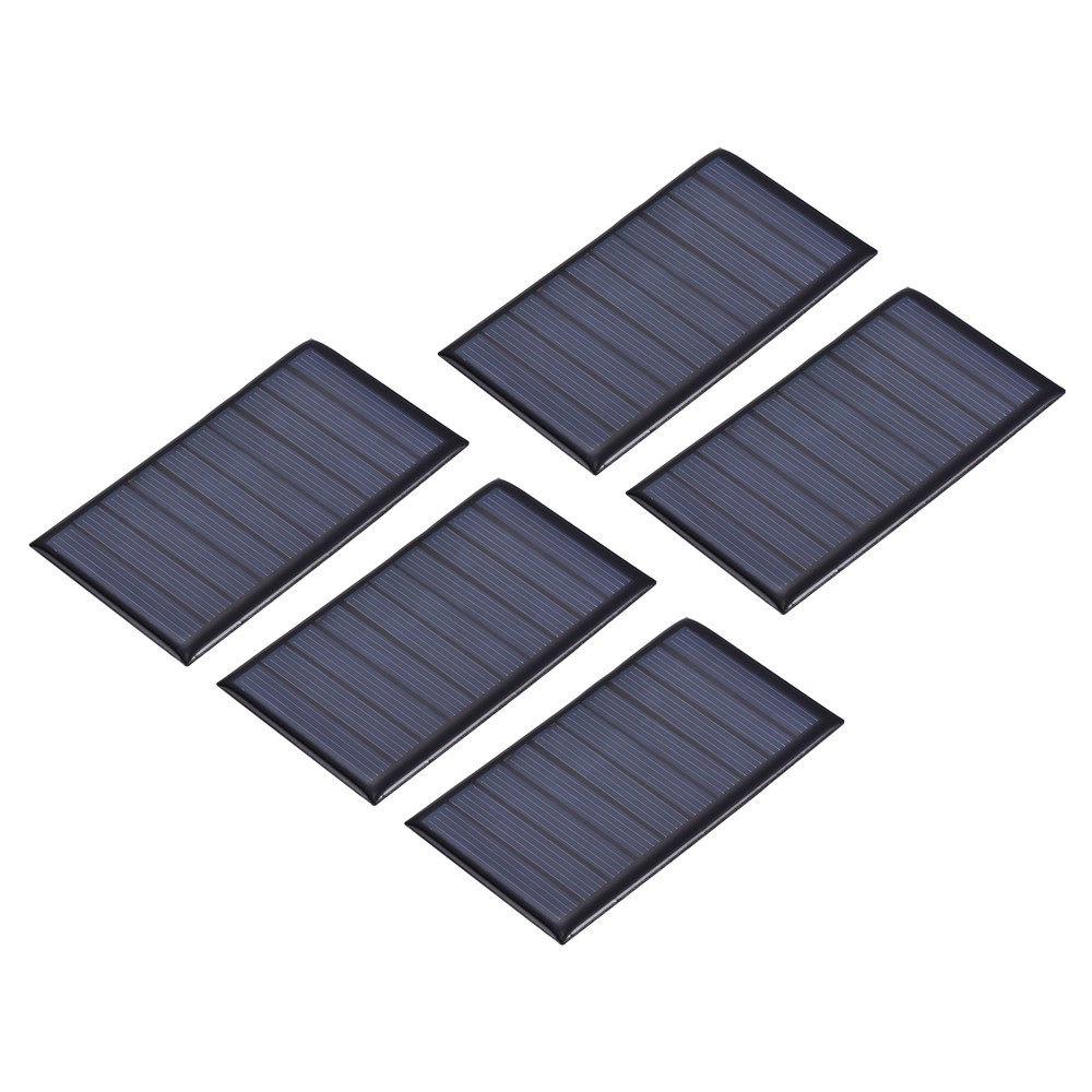 5Pcs 5V 0.3W 60mA Mini Polycrystalline Solar Panel 3.1×1.8″/80x45mm