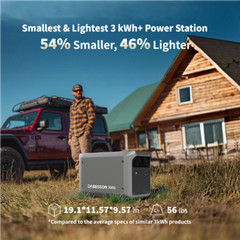 Dabbsson 3072Wh 3000W Power Station w/ 560W Car Alternator Charger Car Trip Camp