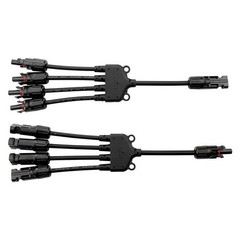 1 to 4 Way MC4 Connector Solar Panel Y Branch Cable Adapter Waterproof Extension