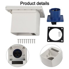 Sturdy 16A Waterproof Socket for External Use in RVs and Trailers IP44 Rated