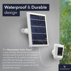 Solar Panel Compatible with Ring Spotlight Cam/Plus/Pro Battery, Stick up Cam/Pr