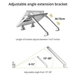 1 Set Adjustable Solar Panel Tilt Mount Brackets, 15-30° Adjustable Aluminum …
