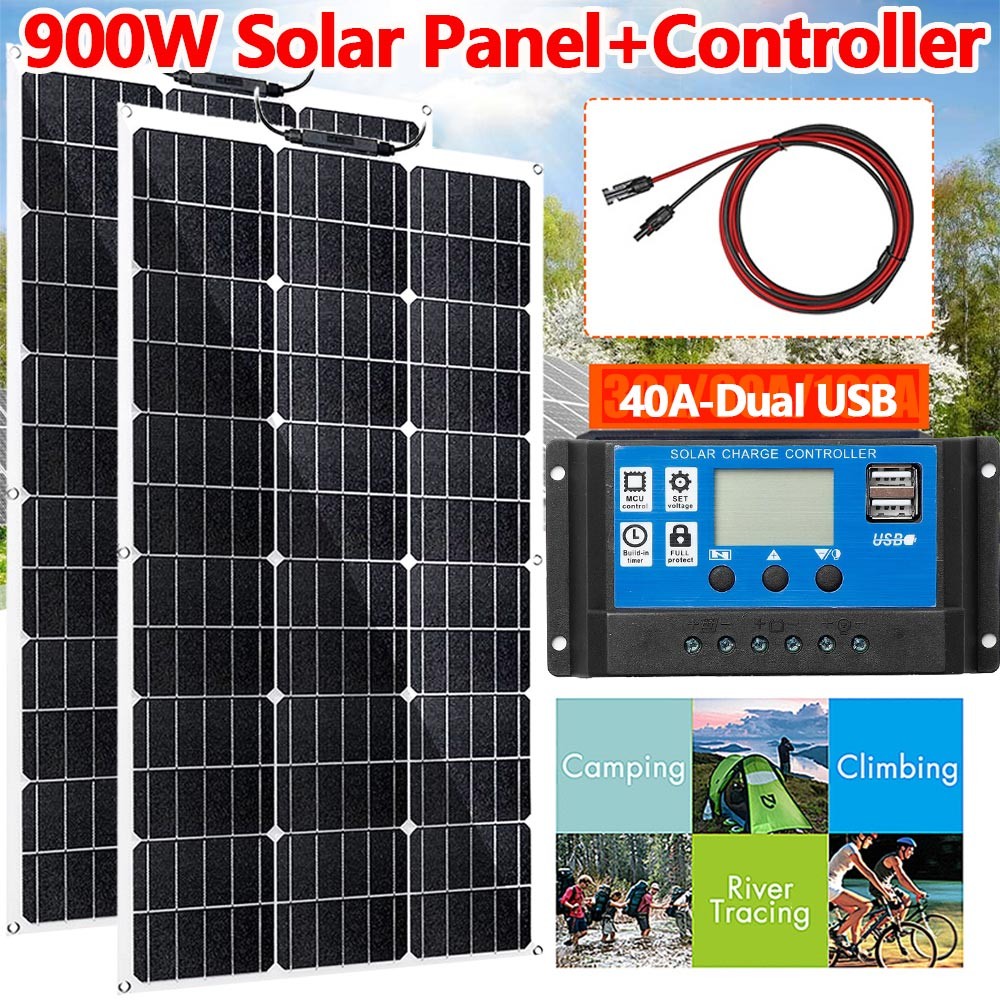 150Watt 300W 600W Flexible Mono Solar Panel 12V Car Boat RV Home Rooftop Roof PV