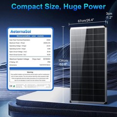 400W 800W Solar Panel 18V Mono N-Type Charger RV Home Off-Grid