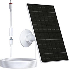 7W Solar Panel for Ring Camera, Solar Charger with USB-C & 3.5Mm Ports for Ring