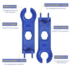 47pc Solar Panel Connector Tool Kit for 13-10AWG Cable, 10 Pairs Connectors