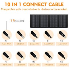 40W Portable Solar Panel Foldable DC USB Camping Charger For Phone Power Station