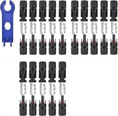 NIB! 15 Pairs Solar Connectors Waterproof IP67 MC4 1000V 30A (10AWG) Male/Female
