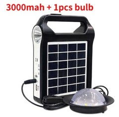 6V 3000 mah Rechargeable Solar Panel Power Generator USB Charger With Lamp