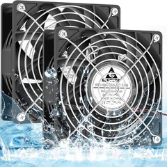 120mm x 38mm 12V DC IP68 Waterproof Fan High Speed Dual Ball 2-Pin | 120x38mm