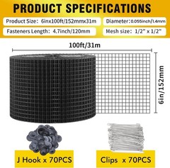 6in X 100ft Solar Panel Bird Guard,Solar Panel roof Protection net 1/2inch Me…