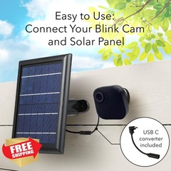 Wasserstein Solar Panel 2 Pack Black Internal Battery
