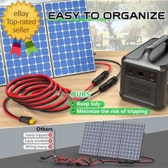 10AWG XT60 Solar Cable- Solar to XT60 Cable 3FT XT60 Charging Adapter for RV Pow