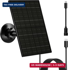 Zivif 6W Security Camera Solar Panel, 5V USB-C/USB Solar Charger Compatible with