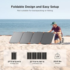 ZOUPW 200W Solar Panel with PWM Controller Solar Charger for Power Station RV