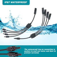Solar Cable Y Panel Branch Connector IP67 Waterproof Solar Adapter Connector