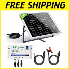 Waterproof Solar Panel Kit – 25 Watts + Charge Controller