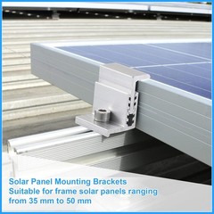 Adjustable Solar Panel End Clamps – 10 Pack Aluminum Z Brackets for Install