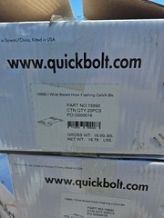 Quickbolt 15890 wide base hook solar Roof flashing