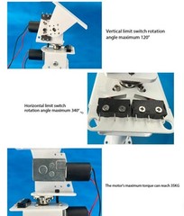 DC Dual-axis Pan-tilt Unit with Heavy Load and High Torque for X-axis and Y-axis