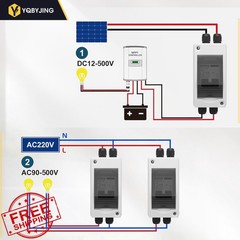 YQBYJING 40A DC Solar Disconnect Switch Box