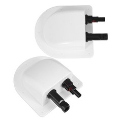 2Pcs Dual Wire Entry Gland ABS Solar Cable Connector Box Durable Outdoor Use
