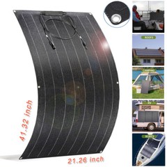 400W 12V Monocrystalline Flexible Solar Panel Home RV Caravan Boat Golf Off Grid