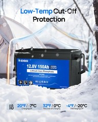 12V 150Ah LiFePO4 Battery Bluetooth with SOC Status Indicators Trolling Motors