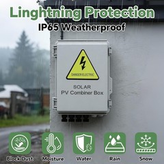 IP65 Waterproof 4 String Solar Panel Combiner Box PV On/Off Grid Solar Combiner