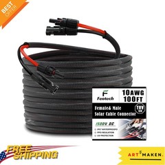 Outdoor-Grade 100FT Solar Extension Wire – High Conductivity Copper & Aluminum