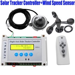 Solar Panel Auto Tracking LCD Single Axis Solar Tracker Controller W/ Anemometer