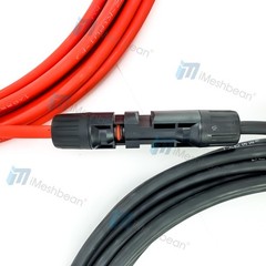 40 FT 10 AWG Black+Red Solar Panel Extension Cable w/ Female & Male Connectors