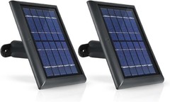 Ring Stick Up Cam Solar Panel 2 Pack Black: 13ft Cable, 360° Mount,