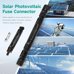 15A 1000V Solar Fuse IP67 Solar Fuse Holder Inline 2 PCS PV Panel String Fuse Ma