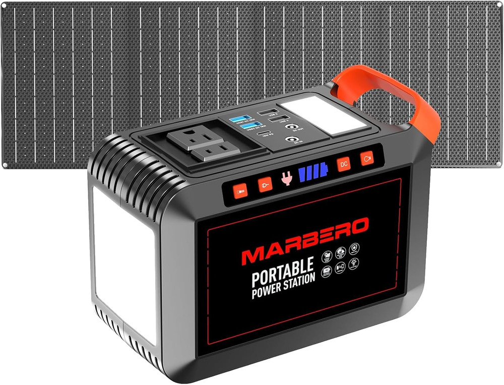 148Wh Solar Generator with Solar Panel Included Portable Power Station 200W with