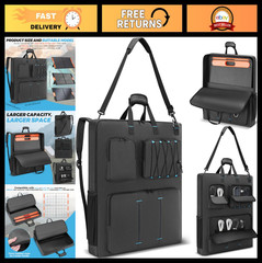 Travel Carrying Case for Solar Generators & Panels, Padded Storage Bag with Pock