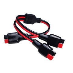 12AWG Y Splitter Cable with 45A Powerpole Connectors for Solar Panels, 1FT
